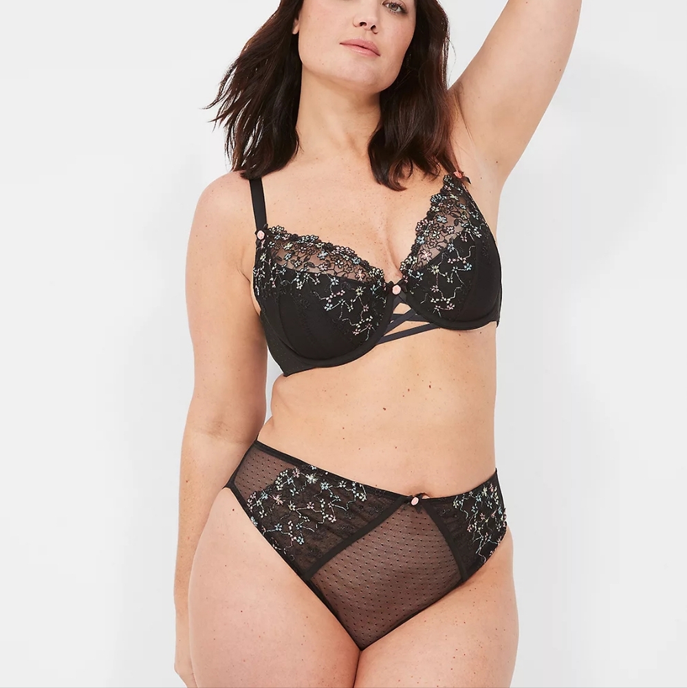 Cacique Embroidered French Balconette Bra, 38H
